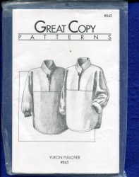 845 YUKON PULLOVER DOLMAN COLLAR FLEECE SHIRT PATTERN XS-XL uncut